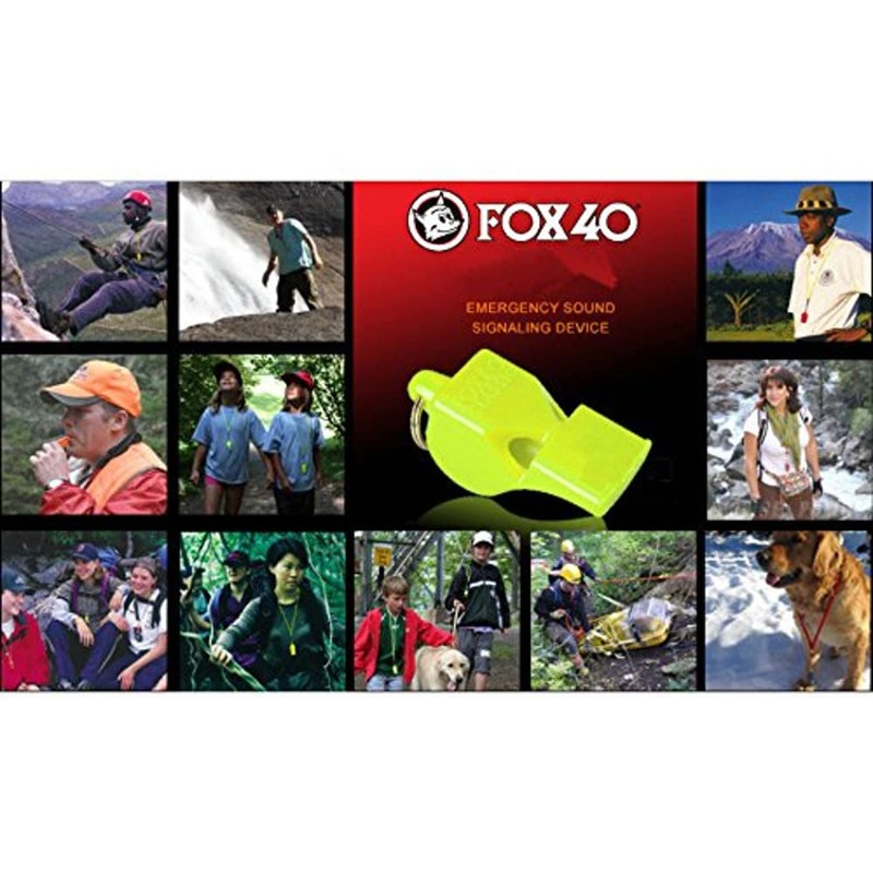 Fox 40 Classic CMG Pealess Safety Whistle, 115 dB, White