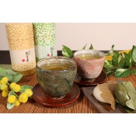 信楽焼 Couple Tea Bowls 【( chionoecetes Peach Flowers) Tea Set] and See Burn Ceramic Glazed User only Tea Bowl Tea Bowl, Cups, 汲mi出si Bowl 汲出 Dinnerware Charger Pairs Marriage Law Fashionable Stylish Guest For