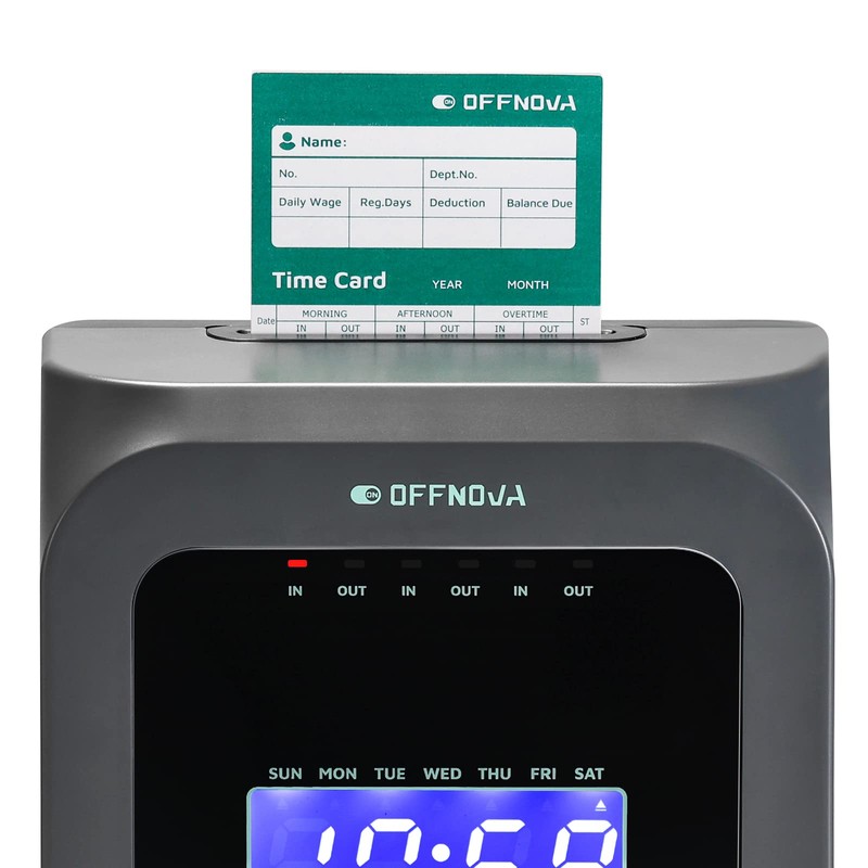 OFFNOVA Thermal Time Cards, Double-Sided Monthly Time Cards for IN/OUT