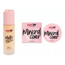 Pink Up Maquillaje Matte Cover Pink Up 12 Horas + Mineral Cover