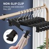 20 Pack Heavy DutyPants Skirt Hangers with Clips,Black,12 Inch