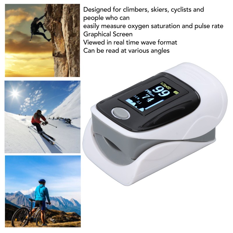 Fingertip Pulse Oximeter Clear Display Small Portable Blood Oxygen Saturation