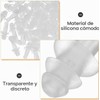 Beaupretty Tapones Oídos de Silicona Transparentes, 30 Pares Reutilizables, Impermeables