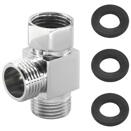 20mm 3 Way T Shaped Water Diverters,Brass Shower Diverter Valve (Square)