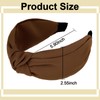 Brown Headband Top Knot Headbands for Women Non Slip Fashion