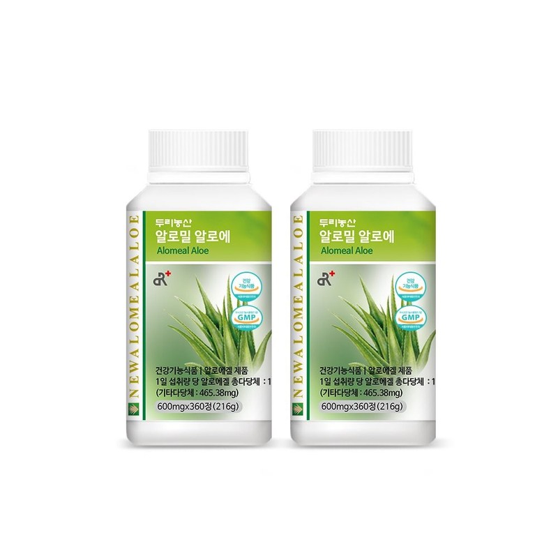 두리농산 Kwaebyun Alomeal Aloe 360 ​​tablets x 2 bottles (6