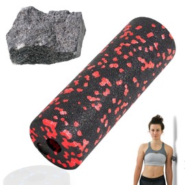 genkigold Mini Massage Foam Roller High Density - 100% Recycled Non-Toxic Material - Portable Pocket-Sized for Travel - Foot Arch,Legs & Arms Pain Target - Waterproof and Durable 15x6cm(Red)