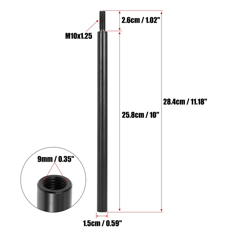 X AUTOHAUX Car Gear Shift Knob Extender Extension Lever 10"