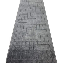 ORFA HOME Custom Length Hallway Runner Rug,Slip Resistant,Bricks Anthracite, 26 Inch X 27 feet, Sold and Priced Per Foot