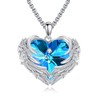AINFQY Angel Wings Necklace for Women 925 Sterling Silver Birthstone