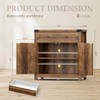 YESHOMY Coffee Bar and Accent Cabinet, Farmhouse Barn Door Buffet