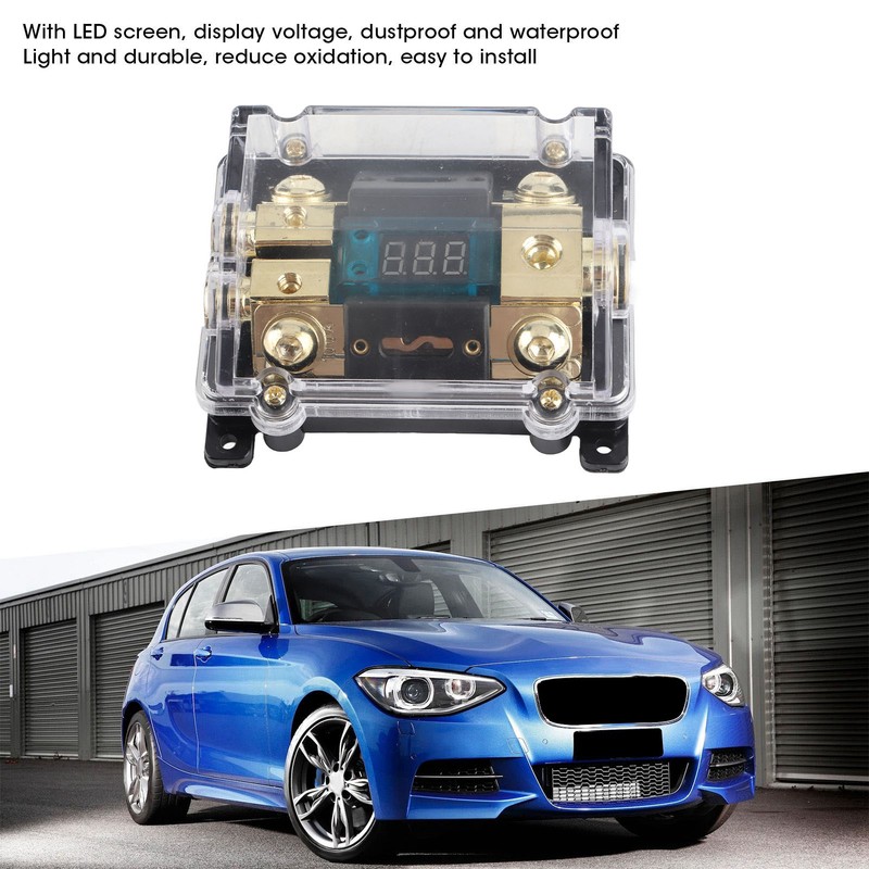 Universal Car Auto Fuse Holder 100A LED Digital 1 in
