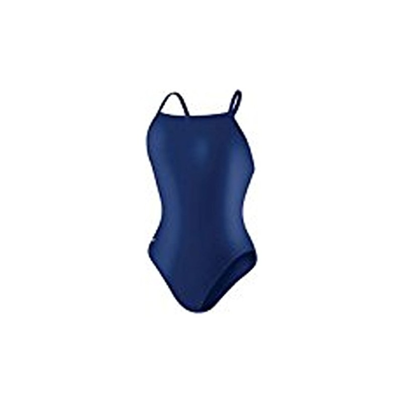 Speedo 819005 Powerflex Flyback para niñas (jóvenes), Azul marino/flor y