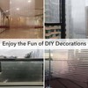 VSUDO Privacy Window Film, Frosted Stripe Pattern Window Tint for
