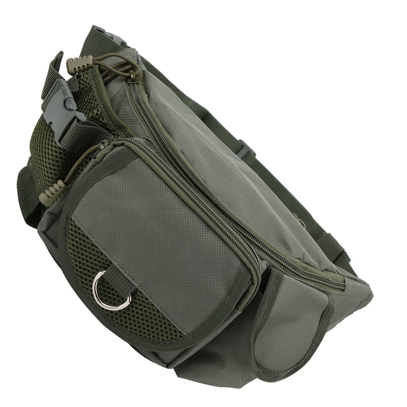 Fishing Tackle Bag, High‑Quality Polyester Material Fishing Pack Bumbag Adjustable