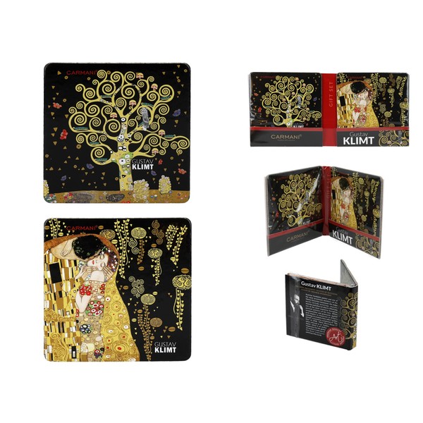 CARMANI - Square cork underlay set of 2 cork mat/coasters