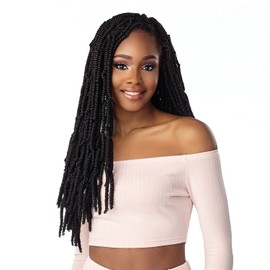 Sensationnel Lulutress Crochet Braiding hair - DIY hair style crochet braids hair extensions All Kanekalon flame retardant synthetic Fiber Locs Premade Precurled TWISTs color braids - 3X afro TWIST 24 (BG)