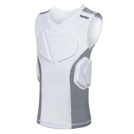 Soared Youth Baseball Chest Protector Padded Compression Shirt Impact-Dispersing Padding Softball Football Rib Heart Sternum Guard