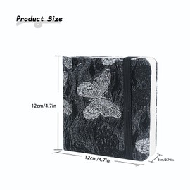 Square Watercolor Sketchbook, Black Butterfly Water Color Sketch Books, Watercolor Paper Book Mixed Media Art Journal, 300 GSM 30 Sheets/60 Pages 4.7×4.7" Sketch Pad