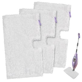 Steam Mop Replacement Pads for Shark Steam Mops S3500 Series S3501 S3601 S3550 S3901 SE450 S3801CO S3601D S2901 S2902 Steam Pocket Mop Pads Floor Cleaning Microfiber Reusable for Shark Mop Pads,3 Pack