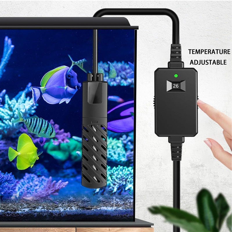 GERUI Aquarium Mini Heater 15L, 100-240V 50/60HZ, Temperature Control Range: