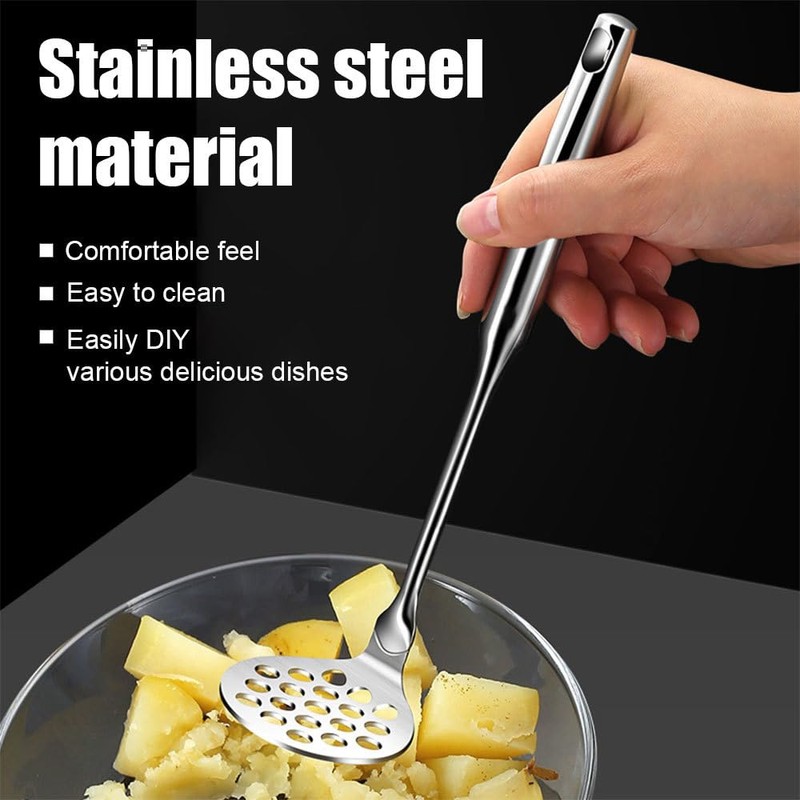 Small Potato Masher,Stainless Steel Vegetables Fruits Masher for Mashed Potato,Avocado,
