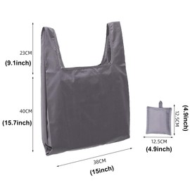 FAVORTALK Foldable Shopping Bag In Pouch Reusable - 2 Pcs Lightweight Nylon Grocery Bag with Handbag Large Washable Heavy Duty Shopper Bags for Women Ladies - D24613