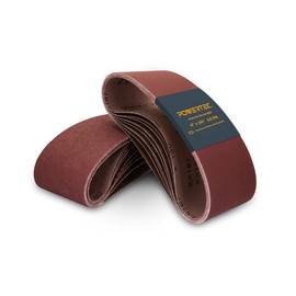 POWERTEC 15PK 4x36 Sanding Belts, 3 Each of 40/80/120/150/240 Grits Aluminum Oxide, 4 x 36 Inch Sanding Belts for Benchtop Belt and Disc Sander, Belt Sandpaper for Woodworking, Metalworking (11011-5)