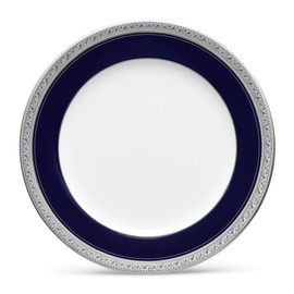 Noritake Crestwood Cobalt Platinum Salad/Dessert Plate, 8 1/4", Set of 4 in Blue/White