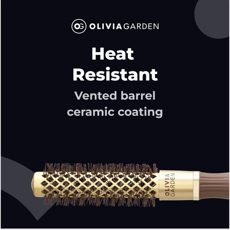 Olivia Garden - Expert Blowout Shine Gold & Brown Hairbrush