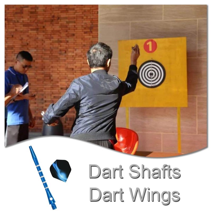 YONGRONGHE 12 Sets Aluminum Dart Shafts Dart Wings Metal Medium