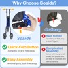 Soaids 3 Wheel Walkers for Seniors, Lightweight Foldable Rolling Rollator