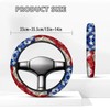 Qiyupavto American Flag Golf Cart Steering Wheel Cover Sweat-Absorbent Non-Slip