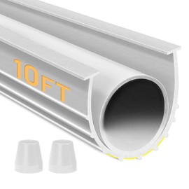 DGSL 10FT Garage Door Seals Bottom Rubber Seal, Buffering Garage Door Weather Stripping Replacement Kit, 5/16'' T-End and 2 End Plugs, Universal U+O Weatherproofing Seal (White)