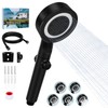 5+1 Mode High Pressure Replacement Black RV Shower Head with