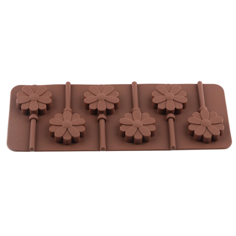 AIBOYA 6 Cavity Sunflowers Silicone Candy Mold Lollipop Sucker Mold