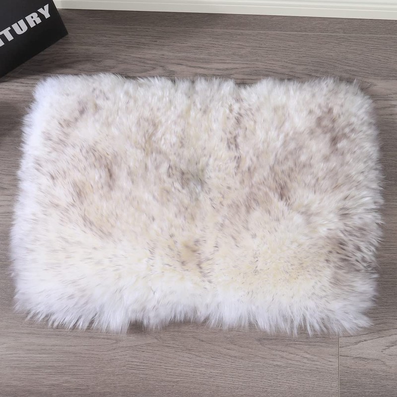 Asuprui Sheepskin Pet Bed Mat 100% Sheepskin Deluxe Dog Crate