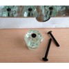 Rousso USA Two Glass Hexagonal Cabinet and Drawer Pulls with