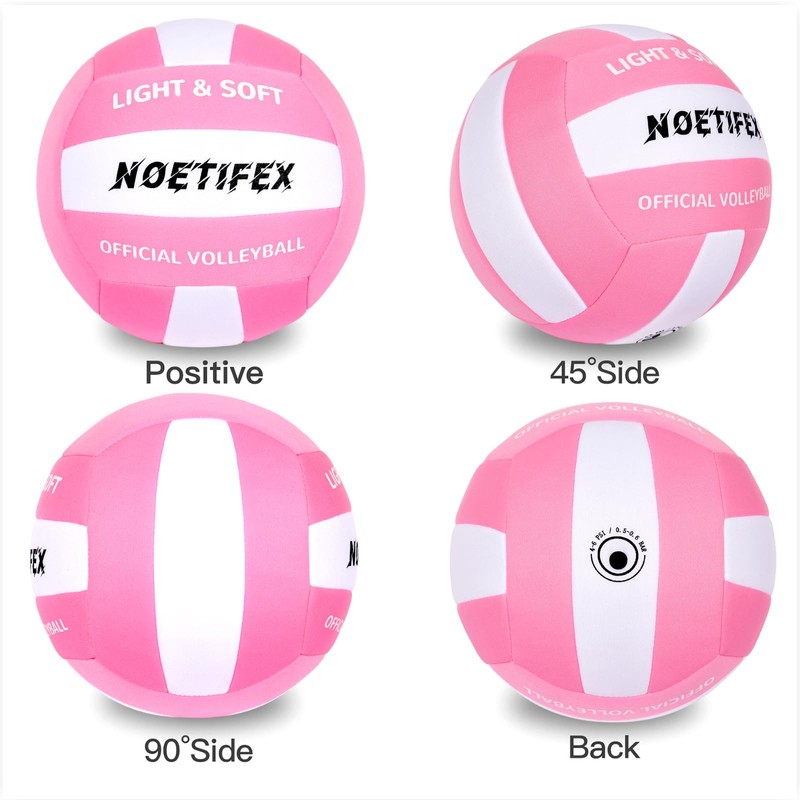 Noetifex Soft Volleyball-Super Soft Fabric Light Volleyball for Indoor Practice