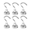 RUILILANG 6 Pack Strong Magnet Hooks, Heavy Duty Strong Magnetic