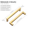 Redunest Cabinet Pulls Gold Cabinet Handles Square Drawer Pulls, 50