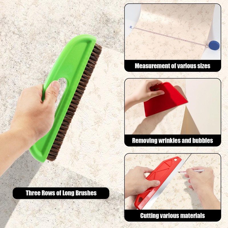 16 Piece Wallpaper Smoothing Tool Set, Wallpaper Tools Including Pressing