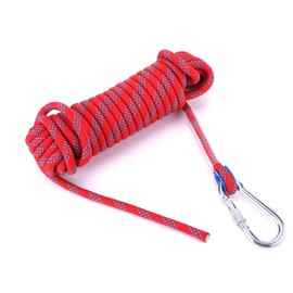 10mm Heavy Duty Paracord Panchute Corad Lanyard with Carabiner (Red-10m)
