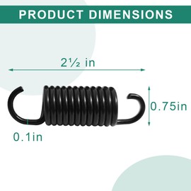 Racfenick 2 1/2 inch (64mm -Set of 8) Replacement Recliner Chair Spring Mechanism Furniture Bed Tension Springs Hook to Hook
