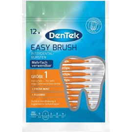 DenTek Easy Brush 2.0mm-3.0mm Extra Fine ISO: 1 - Transparent - Manual - Pack of 12