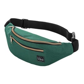 Vibe Festival Gear Fanny Pack for Men Women - Many Prints - Black Holographic Silver Gold Cute Waist Bag for Festival Rave Hiking Running Cycling