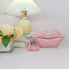 TelPal Landline Phones for Home, TelPal Corded Lip Phone, Retro phone 01-pink