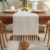Cenebonxy Rustic Boho Table Runner, Farmhouse Table Runners 60 Inches