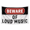 Beware of Loud Music Flag 3x5 Ft Double Stitched Music