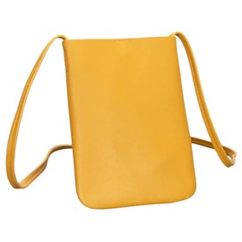Aspersio Stylish Sacoche Thin Mini Shoulder Bag Bag, Saffron Yellow
